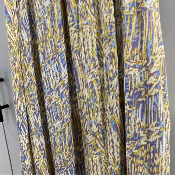 Final Touch Maxi Shift Dress Rayon Blue Orange Multi Medium - Picture 5 of 8